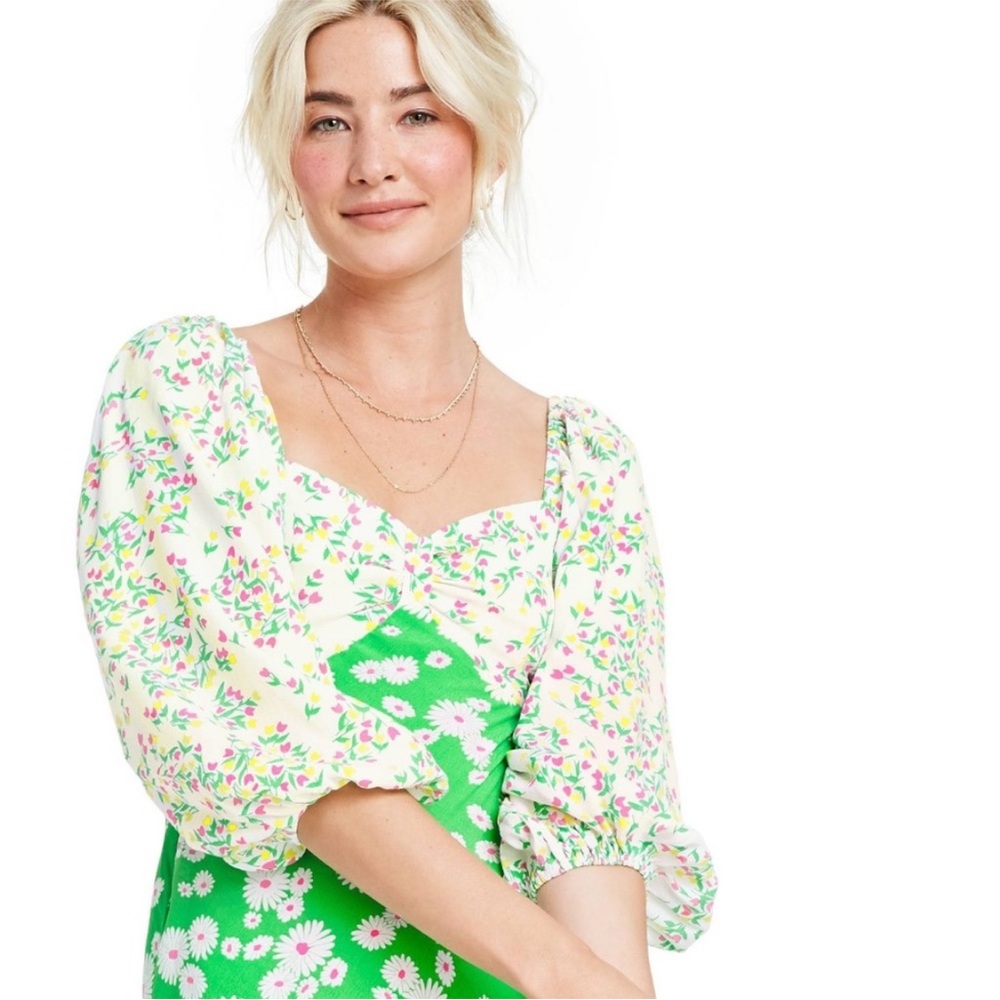 RIXO X Target Green Daisy Midi Dress - Picture 3 of 11